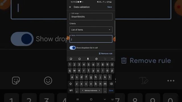 How to Create List in Google Sheets | Android Mobile Phone