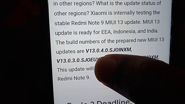 Good News 🤩 Redmi Note 9 MIUI 13 & Android 12 Release Date Conform