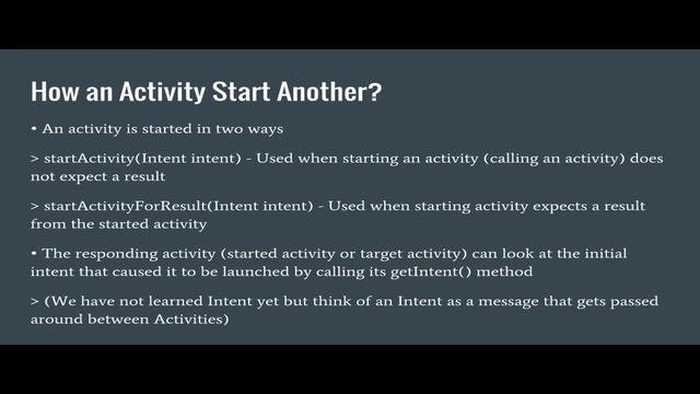 An Overview of Android Activity смотреть онлайн