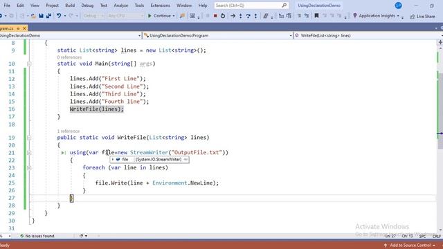 Using Declaration in C# 8.0 | difference between using declaration and using statement. смотреть онлайн