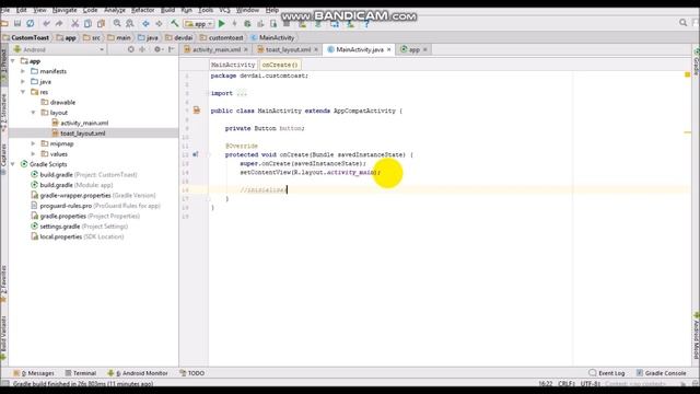 Android Studio Tutorial - Custom Toast
