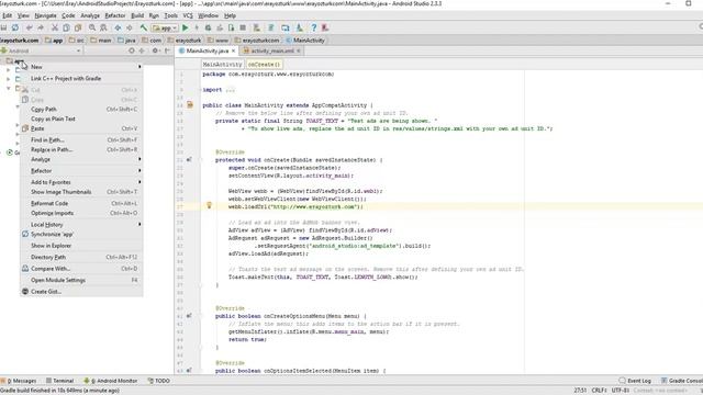 Android Studio - Web sitesinden android uygulama yapma (5dk'da) смотреть онлайн
