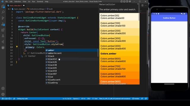 Outline Button in Flutter | Flutter Tutorials | Flutter Tutorial for Beginners | Flutter Button 202
