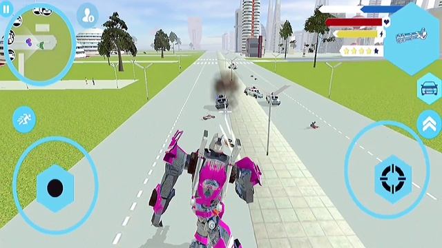 Super Robot Fire Truck Transform: Robot Games - cyborg criminals fighting with city police - robot смотреть онлайн