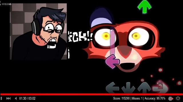 Friday Night Funkin' Markiplier Vs Freddy Fazbear - Bite Song (Ourple Guy Fanmade Mod) смотреть онлайн