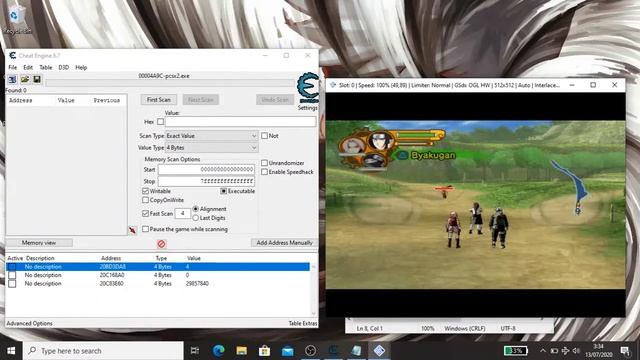 How to use other characters in master mode with cheat engine - Naruto Ultimate Ninja 5