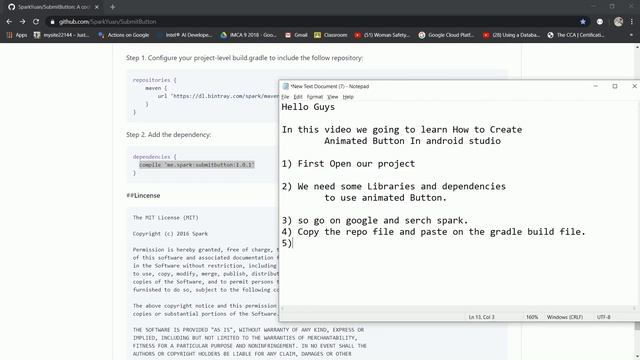 Animated Button In Android Studio Part 1 смотреть онлайн