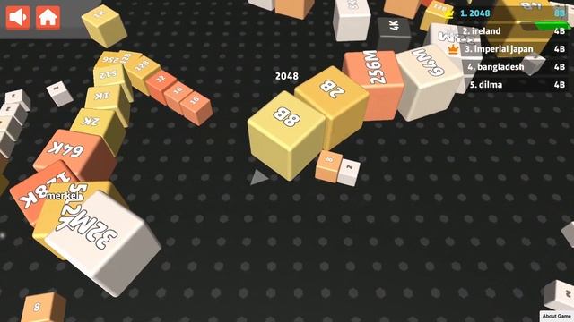Cubes 2048.io Game 🎲 I was able to score 128 Trillion 🎲 CUBES SNAKE 2048.io Gameplay смотреть онлайн