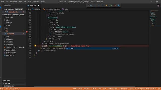 Flutter Widget | 62 | Use CupertinoProgressBar in your Flutter App | CupertinoSlider | Speed Code