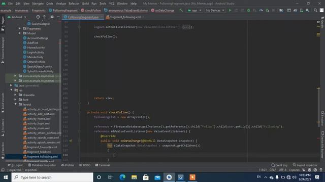 MyMemes-Social media app in android studio | Following posts feed смотреть онлайн