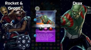 Marvel Puzzle Quest - Crash of the Titans - Rocket & Groot vs.  Drax