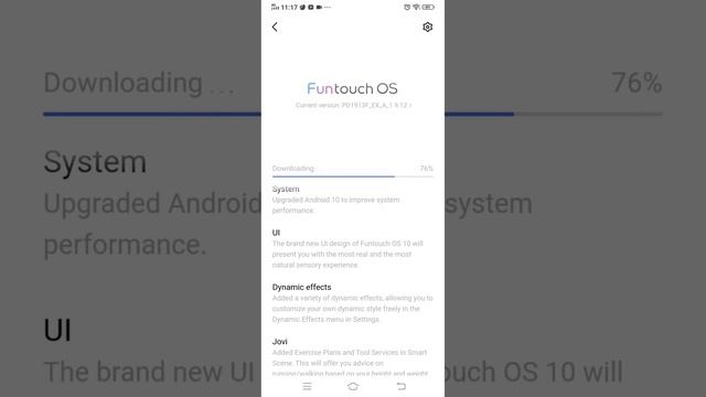 Software Update for vivo s1.. Android 10 .