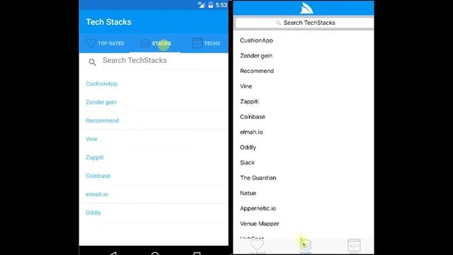 iOS/Android C# TechStacks Mobile App built with Xamarin.Forms