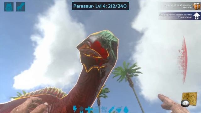 ARK Survival Evolved Mobile : Easiest way to tame a Parasaur! смотреть онлайн