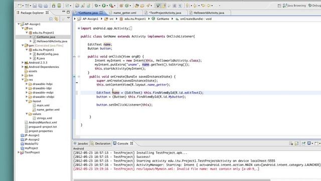 Android Programming - Lecture 4