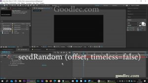 Выражения. Метод seedRandom After Effects