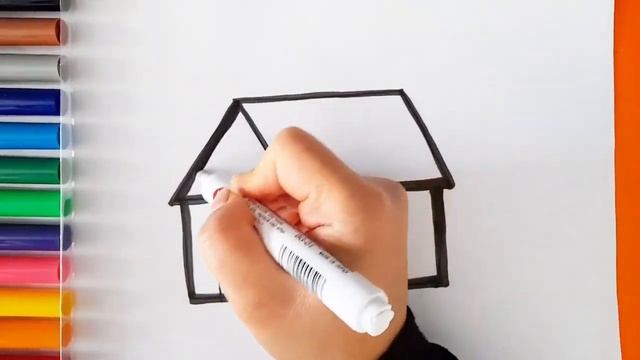 Drawing picture a HOUSE for kids. Pисуем картинка дом для детей. FunKeepArt BeTaiNangTV ToBiAR