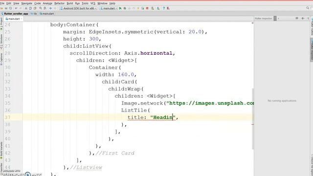 Flutter Tutorial - Flutter Horizontal ListView