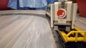 Двойной LEGO поезд 60197, 60198 и корабль.