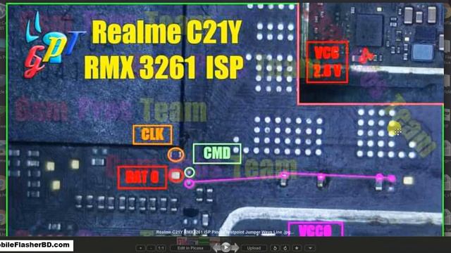 Realme C21Y RMX3261 ISP Pinout Testpoint Jumper Ways Line #GSM_Free_Equipment