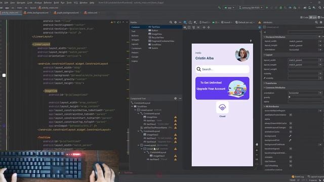 ASMR Programming - Android Studio Dashboard Ui Design - No Talking смотреть онлайн