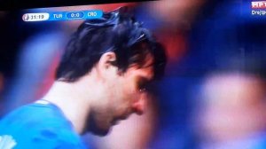Corluka Bleeding After Injury vs Turkey