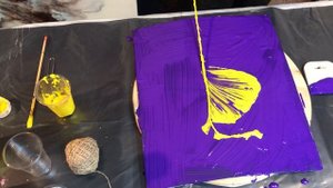 Подробный мастер класс. Техника рисования нитями.