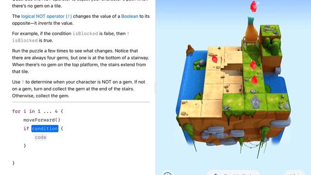 Swift Playgrounds- Using the Not Operator Tutorial