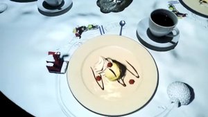 Технология 3D mapping на стол для ресторанов