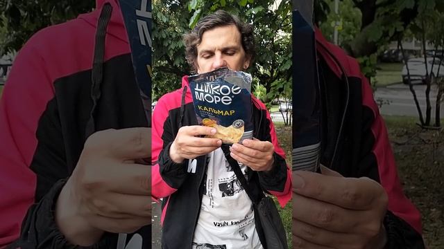 Дегустирую Кальмар Дикое море сушено-вяленый стружка 70 г лучшая закуска к пиву