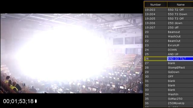 GrandMA2 Light - Timecoded intro - Cuelist overview
