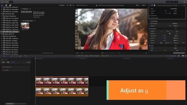 EP.97 How to Create dolly zoom from normal photo | สอนตัดต่อ Final Cut Pro X смотреть онлайн