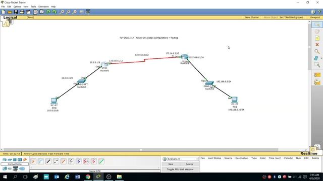 Cisco Packet Tracer Router 2911 Basic Configurations and Routing смотреть онлайн