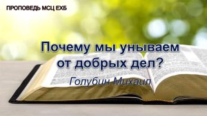 Почему мы унываем от добрых дел. Голубин Михаил. Проповедь. МСЦ ЕХБ
