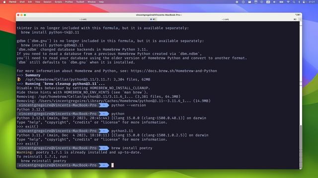 How to Install Python 3.12 on mac OS (2024) + VS Code and Poetry with Homebrew