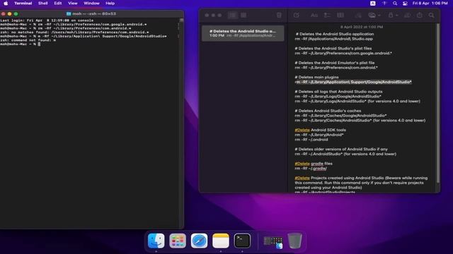 Step Two-Error: uninstall android studio (mac) 100 ✅ - حذف الاندرويد ستوديو