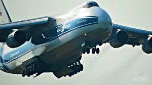 Взлёт Ан-124 Как такое вообще возможно, он же тяжелый. Подъемная сила в деле.