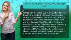 What year did France win World Cup?