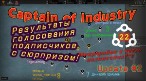 Результаты голосования подписчиков с сюрпризом! в Captain of Industry #22