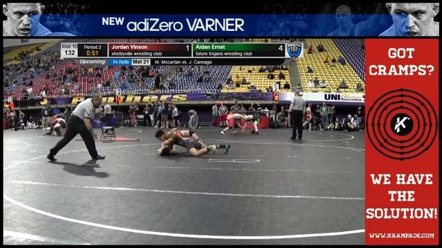 3194 Cadet 132 Mat 16 Aidan Ernst future trojans wrestling club vs Jordan Vinson shelbyville wrestl смотреть онлайн