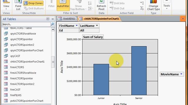 Access - Lesson 56 - Buttons for PivotTable and PivotChart - Macro смотреть онлайн