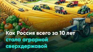 Как Россия всего за 10 лет стала аграрной сверхдержавой