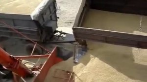 Бункер наземный перегрузочный БНП 12 в работе