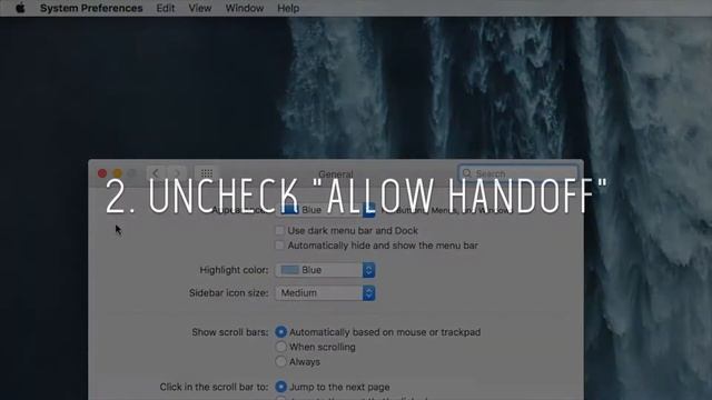 Short Tutorial: How to disable "Handoff" on Mac
