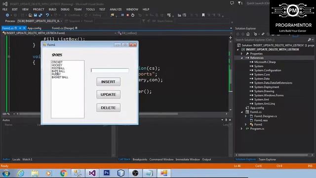 29 | Creating CRUD Application Using ListBox In Winforms C# | Windows Forms App C#(Hindi/Urdu)