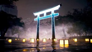 Тории Врата и Фонари - Ghostwire Tokyo - Torii Gate - Lanterns - Живые Обои