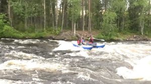 Прохождение порога Краснобыстрый командой "Краснодарская Москва" река Кереть 3 к.с.