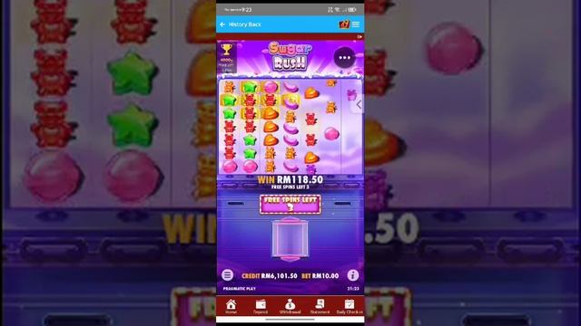 Sugar Rush Bet RM10 Freespin смотреть онлайн
