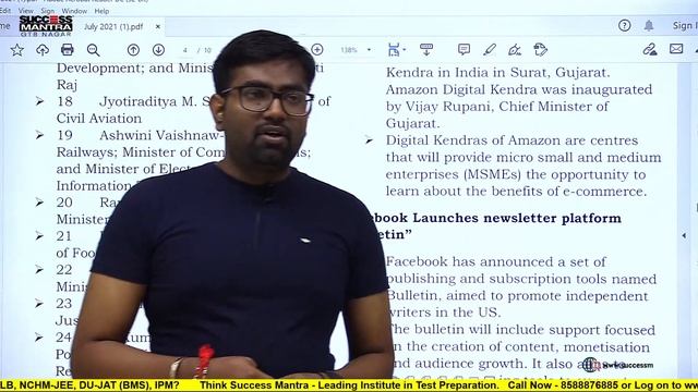 July 2021 Current Affairs CLAT AILET preparation content | Success Mantra Coaching