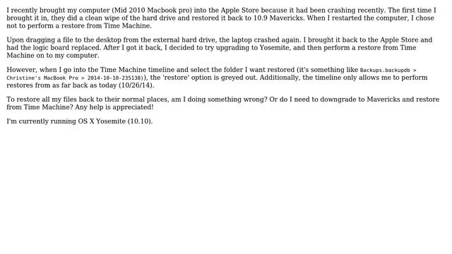 Apple: Time Machine Restore Button Greyed Out For External Hard Drive (2 Solutions!!) смотреть онлайн